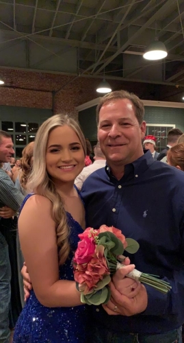 Clay dancing with Ramsie for Homecoming 2021. 