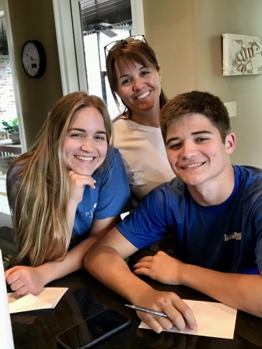 Riley, Ramsie and Mom 