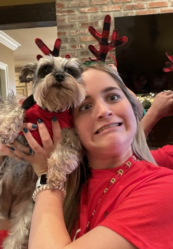 Ramsie's personality in a screen shot with her pup Piper 
