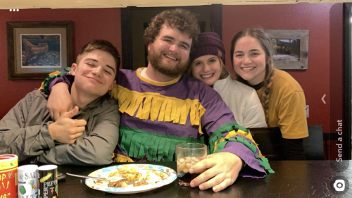 Riley, Jade, Alex and Ramsie skiing Crested Butte CO 