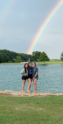 Somewhere under the rainbow! Sophi, Hailey and Ramsie 