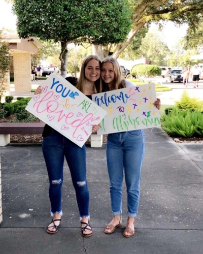 What a welcome by these two at church!